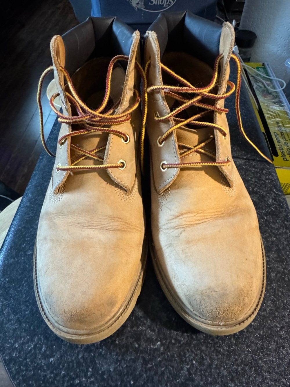 Timberland Wheat Suede Chukka Boots with Two-Tone Laces